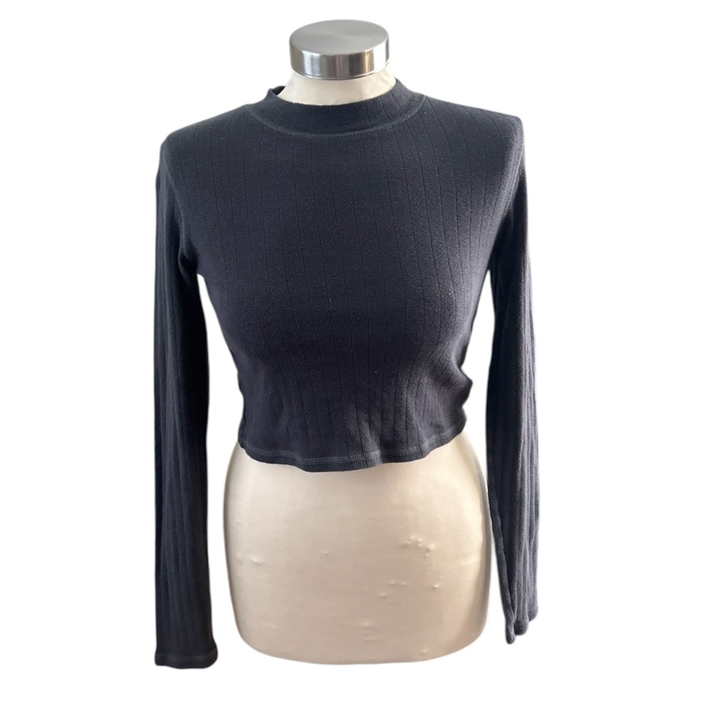 Long Sleeve Mock Neck Crop Top